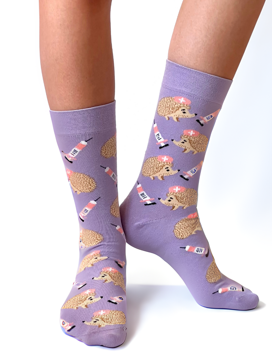 Hedgehog Socks Lilac/Purple