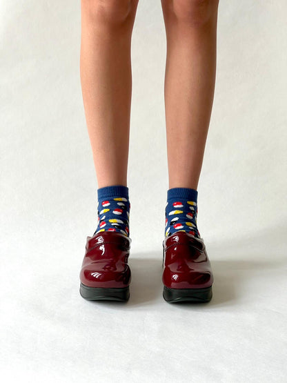 Airmeds solid Bordeaux lacquer clogs