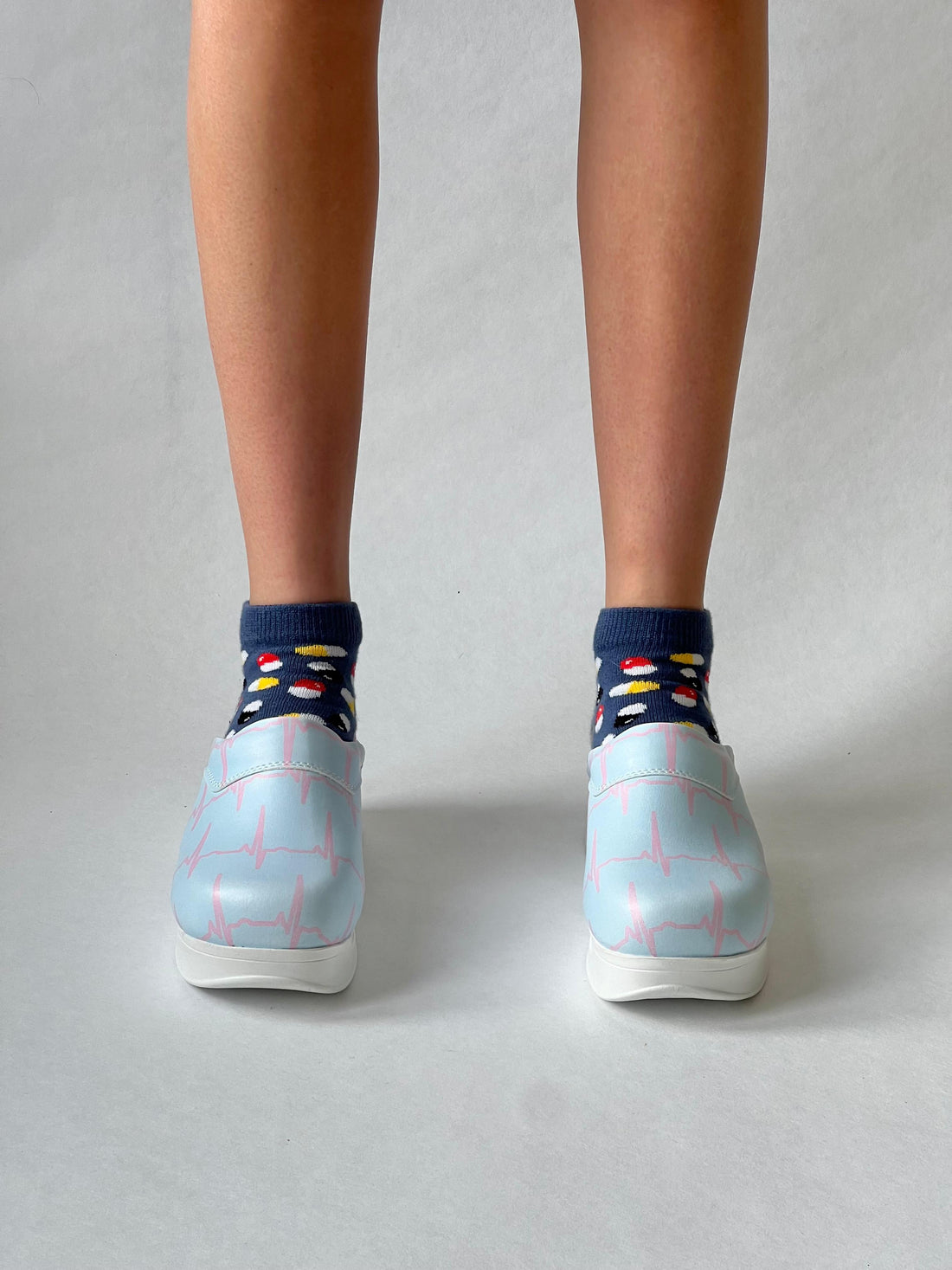 AirMeds Clogs Light Blue/Pink ECG