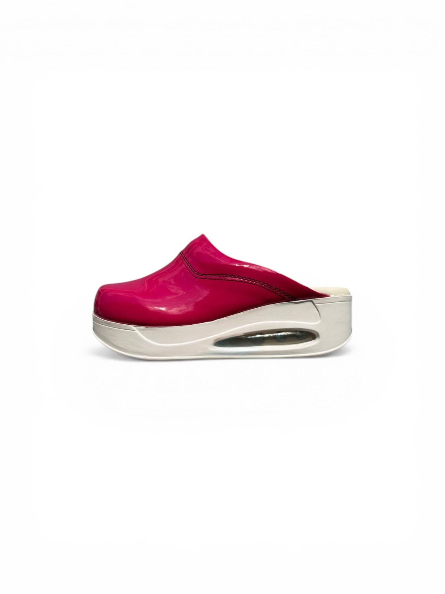 Airmeds solid dark pink lacquer clogs